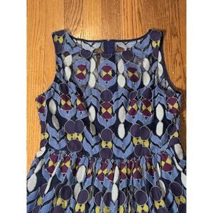 NWT Anthropologie Maeve Cocktail Dress Geometric Pattern Overlay Event Size 12